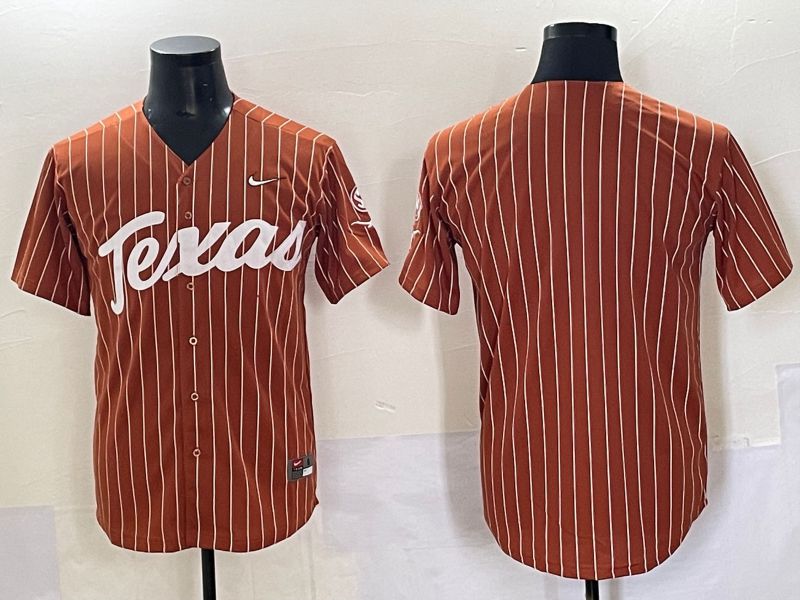 Men 2025 Texas Longhorns Blank Brown stripe Joint Name Nike NCAA Jersey style 1